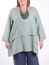 Lagenlook Double Layer Linen Tunic - 12237, Tunic, Pure Plus Clothing, Lagenlook Clothing, Plus Size Fashion, Over 50 Fashion